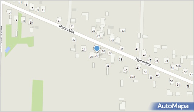 Skarżysko-Kamienna, Rycerska, 28, mapa Skarżysko-Kamienna