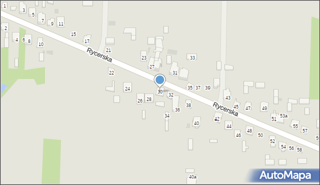 Skarżysko-Kamienna, Rycerska, 30, mapa Skarżysko-Kamienna