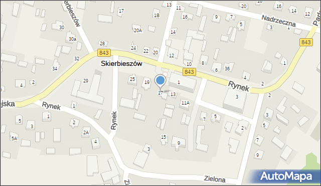 Skierbieszów, Rynek, 17, mapa Skierbieszów