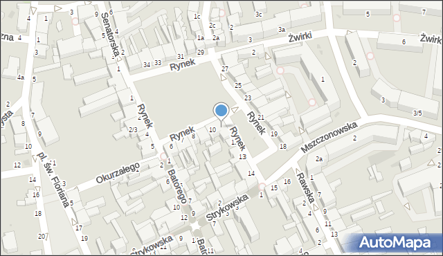 Skierniewice, Rynek, 11, mapa Skierniewic