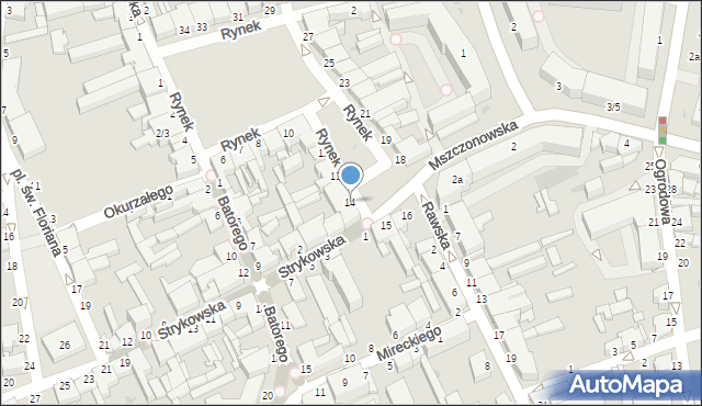 Skierniewice, Rynek, 14, mapa Skierniewic