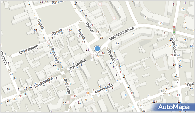 Skierniewice, Rynek, 15, mapa Skierniewic