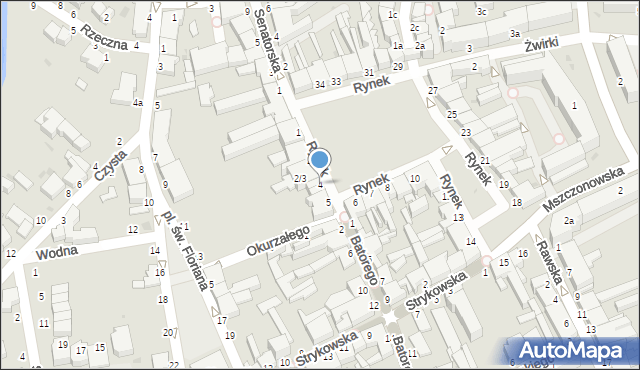 Skierniewice, Rynek, 4, mapa Skierniewic