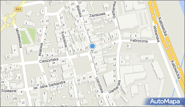 Skoczów, Rynek, 12, mapa Skoczów