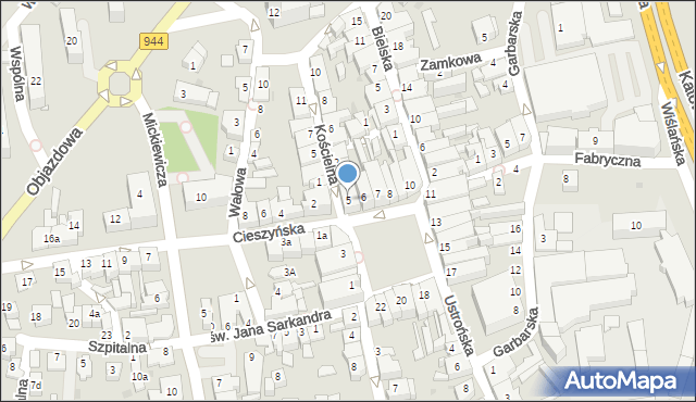 Skoczów, Rynek, 5, mapa Skoczów