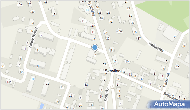 Skrwilno, Rypińska, 7, mapa Skrwilno