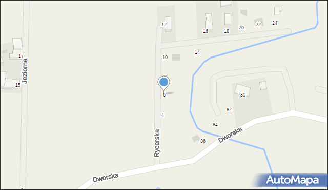 Skrzeszewo, Rycerska, 6, mapa Skrzeszewo