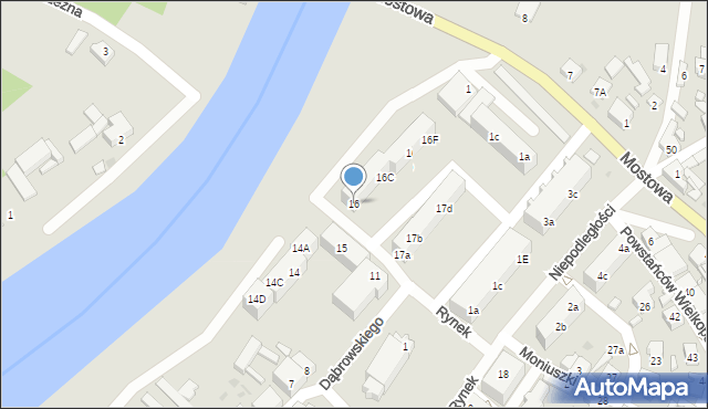 Skwierzyna, Rynek, 16, mapa Skwierzyna