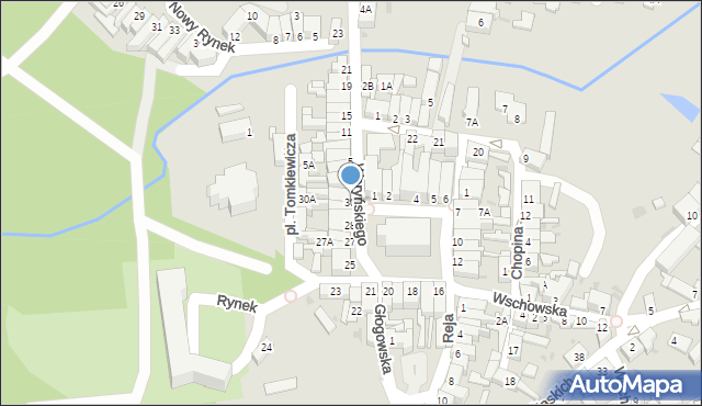 Sława, Rynek, 30, mapa Sława