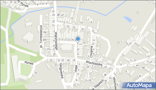 Sława, Rynek, 8, mapa Sława