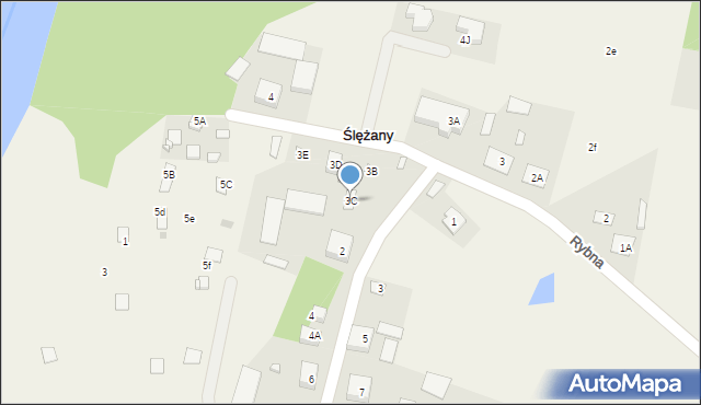 Ślężany, Rybna, 3C, mapa Ślężany