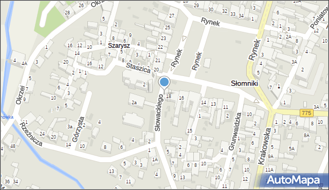 Słomniki, Rynek, 19, mapa Słomniki