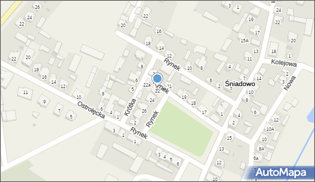 Śniadowo, Rynek, 22, mapa Śniadowo