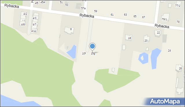 Sobolewo, Rybacka, 10g, mapa Sobolewo