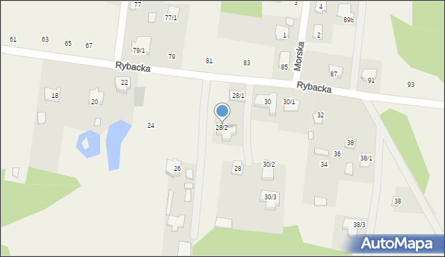 Sobolewo, Rybacka, 28/2, mapa Sobolewo