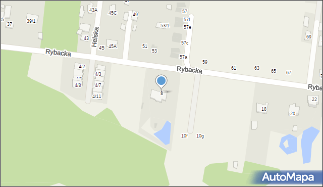 Sobolewo, Rybacka, 8, mapa Sobolewo