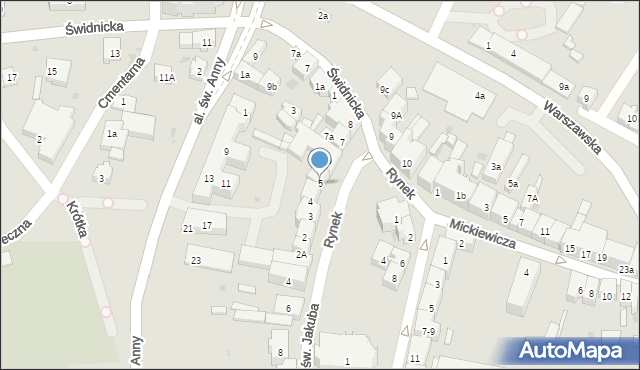 Sobótka, Rynek, 5, mapa Sobótka