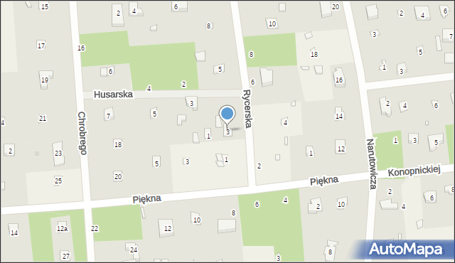 Sokolniki-Las, Rycerska, 3, mapa Sokolniki-Las