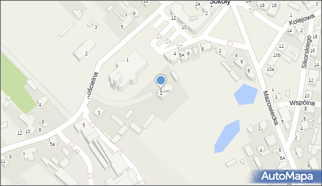 Sokoły, Rynek Mickiewicza Adama, 2, mapa Sokoły