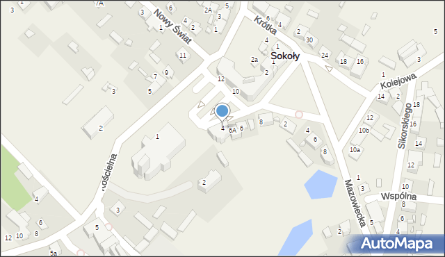 Sokoły, Rynek Mickiewicza Adama, 4, mapa Sokoły