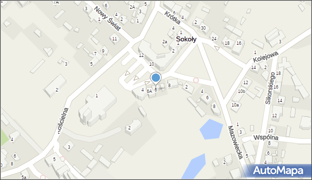 Sokoły, Rynek Mickiewicza Adama, 6, mapa Sokoły