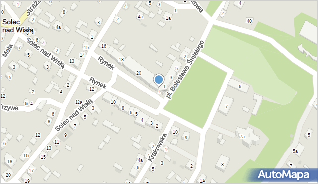 Solec nad Wisłą, Rynek, 1, mapa Solec nad Wisłą