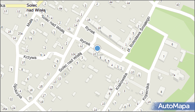 Solec nad Wisłą, Rynek, 9, mapa Solec nad Wisłą