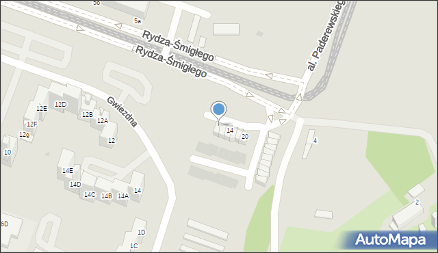 Sosnowiec, Rydza-Śmigłego Edwarda, marsz., 10, mapa Sosnowca