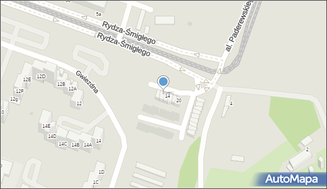 Sosnowiec, Rydza-Śmigłego Edwarda, marsz., 12, mapa Sosnowca