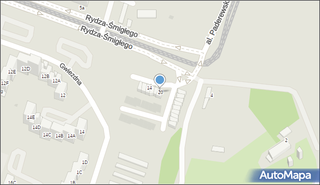 Sosnowiec, Rydza-Śmigłego Edwarda, marsz., 20, mapa Sosnowca