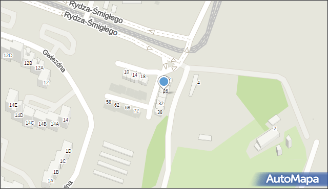 Sosnowiec, Rydza-Śmigłego Edwarda, marsz., 28, mapa Sosnowca