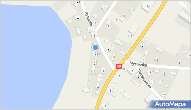 Spychowo, Rybacka, 4, mapa Spychowo