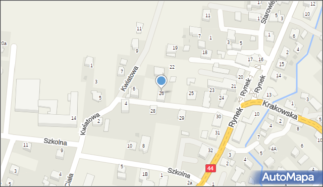 Spytkowice, Rynek, 26, mapa Spytkowice