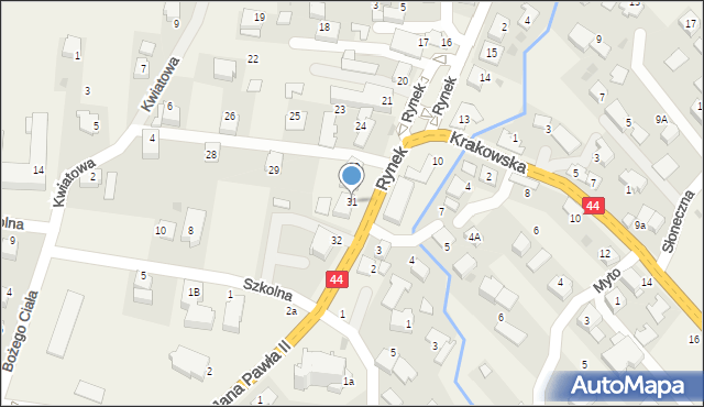 Spytkowice, Rynek, 31, mapa Spytkowice