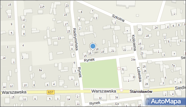 Stanisławów, Rynek, 17, mapa Stanisławów