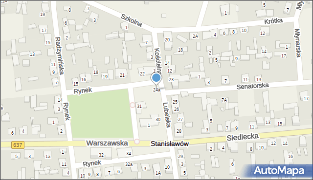 Stanisławów, Rynek, 24a, mapa Stanisławów