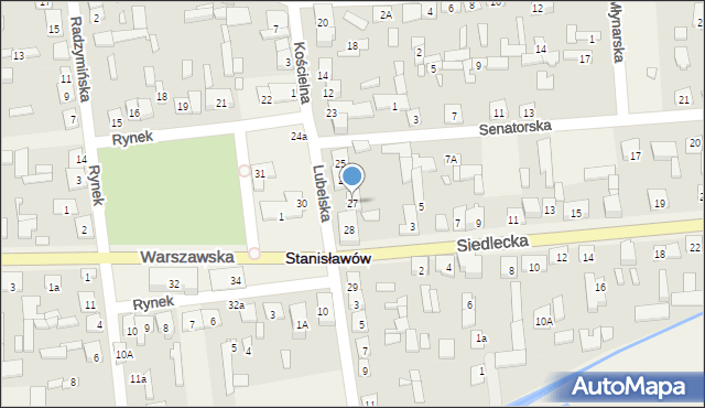 Stanisławów, Rynek, 27, mapa Stanisławów