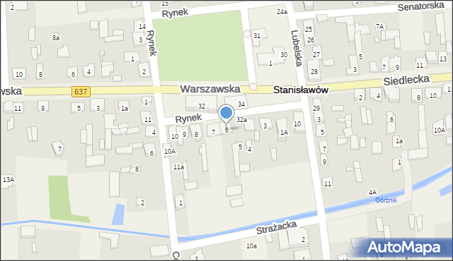 Stanisławów, Rynek, 6, mapa Stanisławów