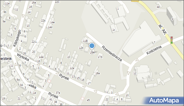 Starachowice, Rynek, 15A, mapa Starachowic