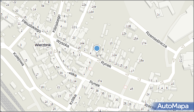 Starachowice, Rynek, 6, mapa Starachowic