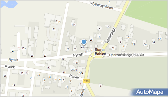 Stare Babice, Rynek, 24/25, mapa Stare Babice