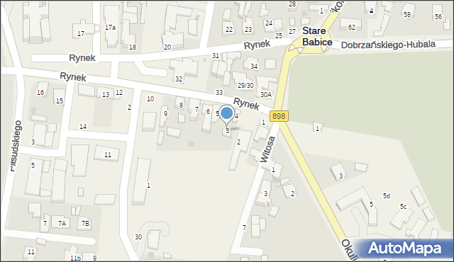 Stare Babice, Rynek, 3, mapa Stare Babice
