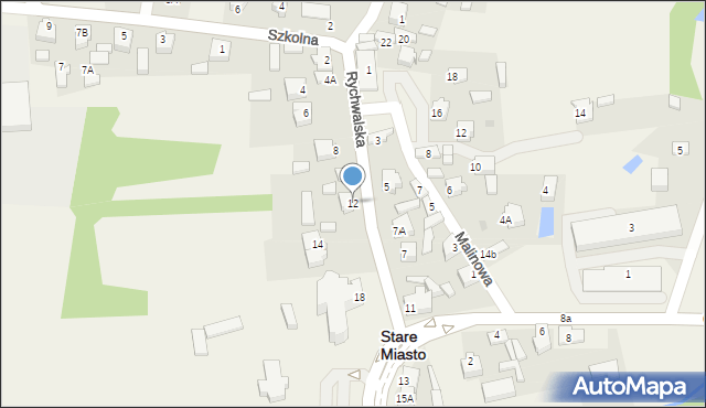 Stare Miasto, Rychwalska, 12, mapa Stare Miasto