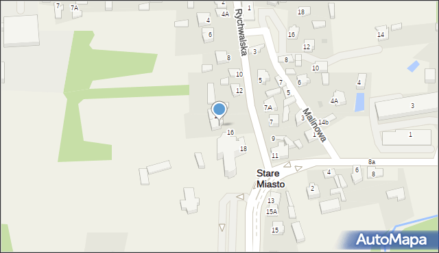 Stare Miasto, Rychwalska, 14A, mapa Stare Miasto