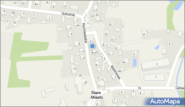Stare Miasto, Rychwalska, 5, mapa Stare Miasto