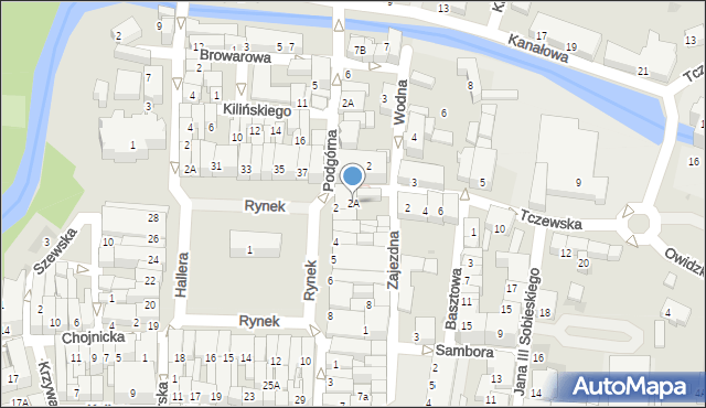 Starogard Gdański, Rynek, 2A, mapa Starogard Gdański