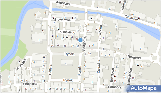Starogard Gdański, Rynek, 38, mapa Starogard Gdański