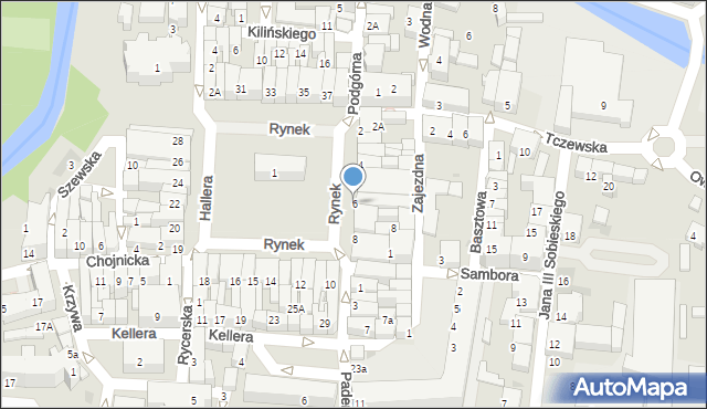 Starogard Gdański, Rynek, 6, mapa Starogard Gdański