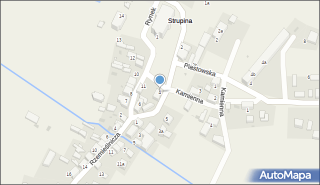 Strupina, Rynek, 4, mapa Strupina