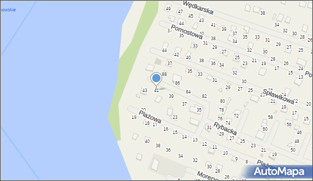 Strykowo, Rybacka, 41, mapa Strykowo